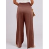 image:imageANRABESS Women Linen Palazzo Pants Summer Boho Wide Leg High Waist Casual Lounge Pant 2026 Beach Travel Vacation OutfitsRed Brown