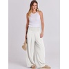 image:imageANRABESS Women Linen Palazzo Pants Summer Boho Wide Leg High Waist Casual Lounge Pant 2026 Beach Travel Vacation OutfitsWhite