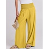 image:imageANRABESS Women Linen Palazzo Pants Summer Boho Wide Leg High Waist Casual Lounge Pant 2026 Beach Travel Vacation OutfitsYellow