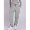 image:imageANRABESS Womens 2 Piece Sweatsuits Long Sleeve Tight Shirt Tops Joggers Fleece Sweatpants Sets 2026 Fall Sweat Lounge OutfitsLight Grey