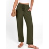 image:imageANRABESS Womens Casual Cropped Pants Drawstring Elastic Waist Ankle Trousers Comfy for Lounge Office Versatile Daily WearArmy Green