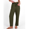 image:imageANRABESS Womens Casual Cropped Pants Drawstring Elastic Waist Ankle Trousers Comfy for Lounge Office Versatile Daily WearArmy Green