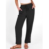 image:imageANRABESS Womens Casual Cropped Pants Drawstring Elastic Waist Ankle Trousers Comfy for Lounge Office Versatile Daily WearBlack