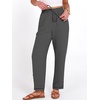 image:imageANRABESS Womens Casual Cropped Pants Drawstring Elastic Waist Ankle Trousers Comfy for Lounge Office Versatile Daily WearDark Gray