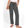 image:imageANRABESS Womens Casual Cropped Pants Drawstring Elastic Waist Ankle Trousers Comfy for Lounge Office Versatile Daily WearDark Gray