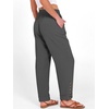 image:imageANRABESS Womens Casual Cropped Pants Drawstring Elastic Waist Ankle Trousers Comfy for Lounge Office Versatile Daily WearDark Gray