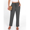 image:imageANRABESS Womens Casual Cropped Pants Drawstring Elastic Waist Ankle Trousers Comfy for Lounge Office Versatile Daily WearDark Gray