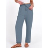 image:imageANRABESS Womens Casual Cropped Pants Drawstring Elastic Waist Ankle Trousers Comfy for Lounge Office Versatile Daily WearGrey Blue