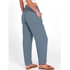 image:imageANRABESS Womens Casual Cropped Pants Drawstring Elastic Waist Ankle Trousers Comfy for Lounge Office Versatile Daily WearGrey Blue
