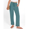 image:imageANRABESS Womens Casual Cropped Pants Drawstring Elastic Waist Ankle Trousers Comfy for Lounge Office Versatile Daily WearLake