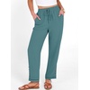 image:imageANRABESS Womens Casual Cropped Pants Drawstring Elastic Waist Ankle Trousers Comfy for Lounge Office Versatile Daily WearLake