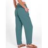 image:imageANRABESS Womens Casual Cropped Pants Drawstring Elastic Waist Ankle Trousers Comfy for Lounge Office Versatile Daily WearLake