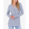 image:imageANRABESS Womens Long Sleeve Henley Shirts 2026 Fall Tunic Tops Ribbed Knit Lightweight Sweaters Dressy Casual Blouse OutfitsBlue
