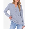 image:imageANRABESS Womens Long Sleeve Henley Shirts 2026 Fall Tunic Tops Ribbed Knit Lightweight Sweaters Dressy Casual Blouse OutfitsBlue