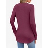 image:imageANRABESS Womens Long Sleeve Henley Shirts 2026 Fall Tunic Tops Ribbed Knit Lightweight Sweaters Dressy Casual Blouse OutfitsBurgundy