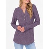 image:imageANRABESS Womens Long Sleeve Henley Shirts 2026 Fall Tunic Tops Ribbed Knit Lightweight Sweaters Dressy Casual Blouse OutfitsPurple