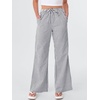 image:imageANRABESS Womens Striped Gingham Pants 2026 Spring Pajama Lounge Boxer Pants Casual Wide Leg Drawstring PJ Bottoms TrousersBlack White Stripe