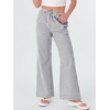 image:imageANRABESS Womens Striped Gingham Pants 2026 Spring Pajama Lounge Boxer Pants Casual Wide Leg Drawstring PJ Bottoms TrousersBlack White Stripe