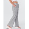 image:imageANRABESS Womens Striped Gingham Pants 2026 Spring Pajama Lounge Boxer Pants Casual Wide Leg Drawstring PJ Bottoms TrousersBlack White Stripe
