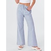 image:imageANRABESS Womens Striped Gingham Pants 2026 Spring Pajama Lounge Boxer Pants Casual Wide Leg Drawstring PJ Bottoms TrousersBlue White Stripe