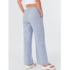 image:imageANRABESS Womens Striped Gingham Pants 2026 Spring Pajama Lounge Boxer Pants Casual Wide Leg Drawstring PJ Bottoms TrousersBlue White Stripe