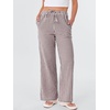 image:imageANRABESS Womens Striped Gingham Pants 2026 Spring Pajama Lounge Boxer Pants Casual Wide Leg Drawstring PJ Bottoms TrousersBrown White Plaid