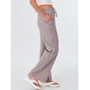 image:imageANRABESS Womens Striped Gingham Pants 2026 Spring Pajama Lounge Boxer Pants Casual Wide Leg Drawstring PJ Bottoms TrousersBrown White Plaid