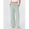 image:imageANRABESS Womens Striped Gingham Pants 2026 Spring Pajama Lounge Boxer Pants Casual Wide Leg Drawstring PJ Bottoms TrousersGreen White Plaid