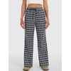 image:imageANRABESS Womens Striped Gingham Pants 2026 Spring Pajama Lounge Boxer Pants Casual Wide Leg Drawstring PJ Bottoms TrousersMulti Black Plaid