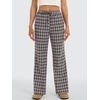 image:imageANRABESS Womens Striped Gingham Pants 2026 Spring Pajama Lounge Boxer Pants Casual Wide Leg Drawstring PJ Bottoms TrousersMulti Coffee Plaid