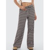 image:imageANRABESS Womens Striped Gingham Pants 2026 Spring Pajama Lounge Boxer Pants Casual Wide Leg Drawstring PJ Bottoms TrousersMulti Coffee Plaid