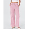 image:imageANRABESS Womens Striped Gingham Pants 2026 Spring Pajama Lounge Boxer Pants Casual Wide Leg Drawstring PJ Bottoms TrousersPink White Plaid