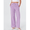 image:imageANRABESS Womens Striped Gingham Pants 2026 Spring Pajama Lounge Boxer Pants Casual Wide Leg Drawstring PJ Bottoms TrousersPurple White Plaid
