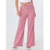 image:imageANRABESS Womens Striped Gingham Pants 2026 Spring Pajama Lounge Boxer Pants Casual Wide Leg Drawstring PJ Bottoms TrousersRed White Plaid