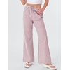 image:imageANRABESS Womens Striped Gingham Pants 2026 Spring Pajama Lounge Boxer Pants Casual Wide Leg Drawstring PJ Bottoms TrousersRed White Stripe