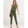 image:imageANRABESS Womens Summer Sleeveless Jumpsuits Casual Dressy Stretchy Crewneck Rompers One Piece Outfits Fall Fashion 2026Army Green