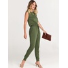 image:imageANRABESS Womens Summer Sleeveless Jumpsuits Casual Dressy Stretchy Crewneck Rompers One Piece Outfits Fall Fashion 2026Army Green
