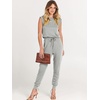 image:imageANRABESS Womens Summer Sleeveless Jumpsuits Casual Dressy Stretchy Crewneck Rompers One Piece Outfits Fall Fashion 2026Gray