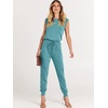 image:imageANRABESS Womens Summer Sleeveless Jumpsuits Casual Dressy Stretchy Crewneck Rompers One Piece Outfits Fall Fashion 2026Lake