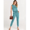 image:imageANRABESS Womens Summer Sleeveless Jumpsuits Casual Dressy Stretchy Crewneck Rompers One Piece Outfits Fall Fashion 2026Lake