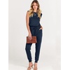 image:imageANRABESS Womens Summer Sleeveless Jumpsuits Casual Dressy Stretchy Crewneck Rompers One Piece Outfits Fall Fashion 2026Navy Blue