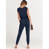image:imageANRABESS Womens Summer Sleeveless Jumpsuits Casual Dressy Stretchy Crewneck Rompers One Piece Outfits Fall Fashion 2026Navy Blue