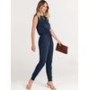 image:imageANRABESS Womens Summer Sleeveless Jumpsuits Casual Dressy Stretchy Crewneck Rompers One Piece Outfits Fall Fashion 2026Navy Blue