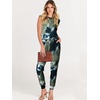 image:imageANRABESS Womens Summer Sleeveless Jumpsuits Casual Dressy Stretchy Crewneck Rompers One Piece Outfits Fall Fashion 2026Tie Dye Armygreen