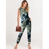 image:imageANRABESS Womens Summer Sleeveless Jumpsuits Casual Dressy Stretchy Crewneck Rompers One Piece Outfits Fall Fashion 2026Tie Dye Armygreen