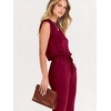 image:imageANRABESS Womens Summer Sleeveless Jumpsuits Casual Dressy Stretchy Crewneck Rompers One Piece Outfits Fall Fashion 2026Wine Red