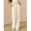 image:imageANRABESS Womens Wide Leg Business Casual Pants 2026 High Elastic Waisted Loose Fit Work Office Trousers Slacks OutfitsApricot