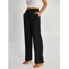 image:imageANRABESS Womens Wide Leg Business Casual Pants 2026 High Elastic Waisted Loose Fit Work Office Trousers Slacks OutfitsBlack