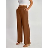 image:imageANRABESS Womens Wide Leg Business Casual Pants 2026 High Elastic Waisted Loose Fit Work Office Trousers Slacks OutfitsCaramel