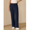 image:imageANRABESS Womens Wide Leg Business Casual Pants 2026 High Elastic Waisted Loose Fit Work Office Trousers Slacks OutfitsNavy Blue